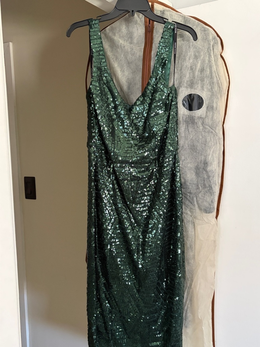 NWT Bisou Bisou Emerald Green Sequin Maxi Dress